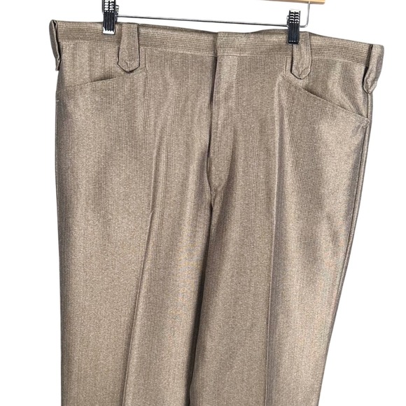 Circle S Other - Circle S Mens Vintage Western Dress Pants Tan Textured Polyester Knit 40x30 USA